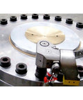 Adjustable Hydraulic Torque Wrench With Two Point Five Inch Square Drive And Precision Aluminum Build For Heavy Duty Industrial Fastening, shown fastening a large flange.