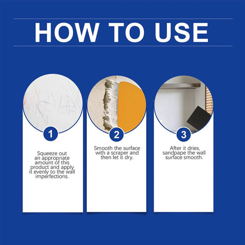 DIY Drywall Repair Kit With Easy Putty Paste For Holes And Cracks In Walls Ceilings And Doors Quick Patch application steps