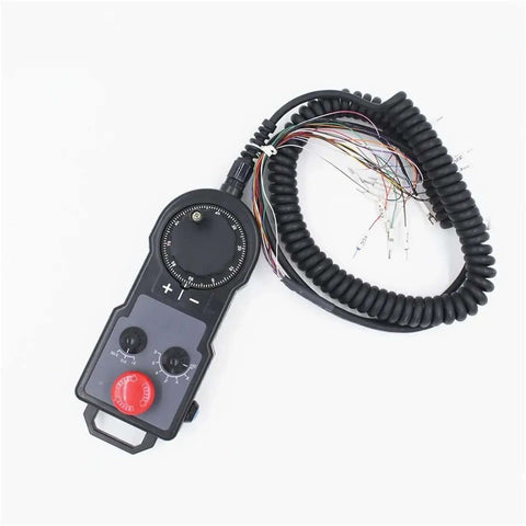 Electronic Handwheel For CNC Machines, 4 Axis CNC Hand Wheel Wireless Encoder 100 PPR with coiled cable and controls