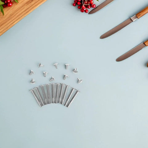 12 Sets Stainless Steel Folding Fan Rivet And Nut Fasteners 25mm Replacement Kit For Easy Repairs On Folding Hand Fans, Durable DIY Fix To Keep Your Fan Running Smooth And Quiet. stainless steel rivet and nut set for folding fan repair