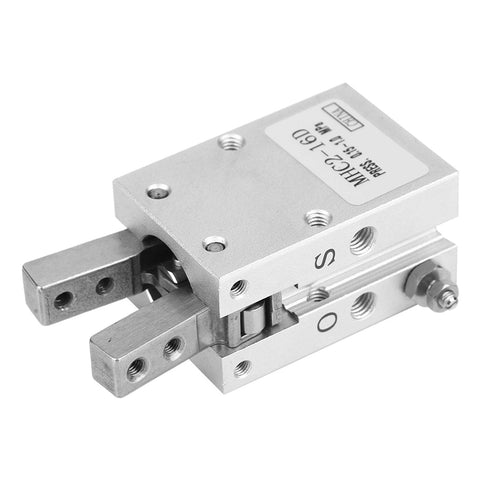 20mm Inner Diameter Wide Finger Parallel Pneumatic Gripper Air Operated With Industrial Cylinder in aluminum, for robotics automation