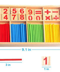 Counting Number Blocks And Wooden Sticks Kit For Kids Learning Kid Friendly Fun And Easy Way To Boost Math Skills Montessori Style