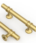 10 Pack 3 Inch 76mm Brushed Gold Cabinet Handles Set For Kitchen Cabinets Cupboards And Drawers Durable Metal Hardware With Classic Round Pull Design For Modern Furniture