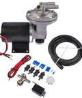 Smooth Operator Heavy Duty 12 Volt Electric Vacuum Pump Kit For Gmc Chevy Ford Brake Booster Oem 28146 components including motor and fittings.