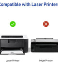 Dead On Half Sheet Printable Shipping Labels With True Block Coverage To Hide Old Ink Smoothly Laser Ready shown with compatible laser printer.