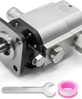 13 GPM Two-Stage Hydraulic Log Splitter Pump With 3000 PSI Capacity, 1 Inch NPT Ports, gear pump with wrench and seal tape