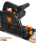 110 Inch Track Saw Guide Rail Kit With Dual 55 Inch Tracks And Adapter Set visible with Model CT1065 saw.