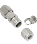 Goldpea stainless steel 304 compression union, 8mm OD x 8mm OD tube fittings, pack of 2