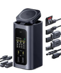 Plug Straight Into A Sick New Gear Flow With This Kickass Fifteen In One Docking Station Featuring One Sixty Watt Usb C Hub Qi Two Wireless Dual Hdmi Four K Screens For Your Laptop Daily Boost with ports and cables.