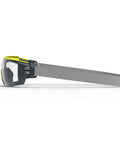 Side view of MX350 Clear Anti Fog Safety Eyewear With Gas Resistant Neoprene Strap Built In Brow Guard Soft Nose Piece Permanent Anti Fog