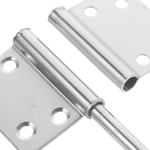 Close-up of Flag Shaped Door Hinges Set Heavy Duty Stainless Steel Lift Off Hinges 6 Pairs Detachable And Rust Resistant For Home Doors