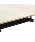 Heavy Duty Under Desk Keyboard Tray With Slick Slide Out Mouse Pad Shelf, Solid 16 Gauge Steel Frame, Matte Black Finish, showing 2 inch height.