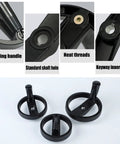 Rock Solid Two Spoke Foldable Hollow Handwheel With Crank Handle And 10 To 20mm Bore for lathe, showing folding handle and shaft hole details.
