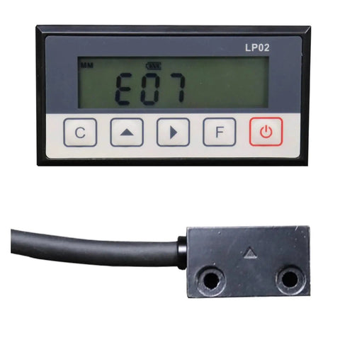7 Bit LCD LP02 Digital Magnetic Scale Kit with backlit display and sensor for milling, grinding, stone, and wood cutting machines