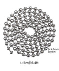 5 Meter Beaded Stainless Steel Roller Blind Chain With 12 Connectors Ball Chain Extender coiled view