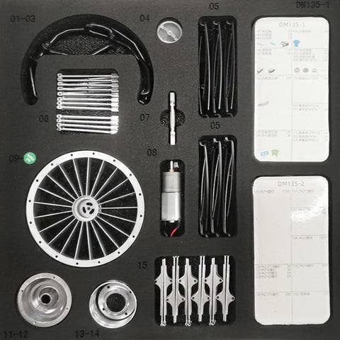 Components of Turbofan Engine Model Kit That Actually Runs One Tenth Scale F135 Military Stealth Fighter, part arrangement