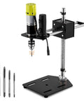 Sturdy Vertical Tapping Machine With 9.84 Inch Arm Effortlessly Drill Holes In Wood Plastic Metal Using M3 To M6 Threads For Precision Workshop Jobs And Reliable Industrial Grade Performance Every Single Time, showing motor and stable base.