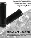 Two Tone Rubber Bike Handlebar Grips 90mm Short Length, Non Slip Grippy Ergonomic Comfort Grips For Most Standard Bikes, 2 Pack With Aluminum Double Lock Clamp