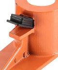 Close-up of Heavy Duty 1 Inch Pipe Clamp Jaws Vise Fixture Set For Woodworking Tools Built To Last And Beefy, cast steel