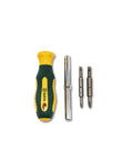 60 Piece Ratcheting Bit Driver Set With 1/4 Inch Drive, 6 Point Sockets, screwdriver handle with bits and socket