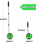 Six Inch Measuring Wheel With No Fuss One Key Reset Telescopic Mechanical Distance Meter For Feet And Inches green compact view