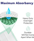 Hella Absorbent Disposable Chux Underpads 100 Pack 30X36 Inch triple layer showing maximum absorbency and durability for incontinence care.