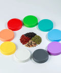 9 Regular Mouth Mason Jar Lids With Silicone Ring Thickened Leakproof Gray Plastic Lids 70mm Fit Ball Kerr And More For Canning, Preserving, And Storing Food Must Have, shown in assorted colors
