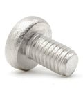 Close-up of a single M6-1.0 x 10mm stainless 18-8 A2 grade bolt showing threading and head, License Plate Screws For Audi VW Mercedes That Really Fit M6-1.0 x 10mm Stainless 18-8 A2 Grade Bolts For Rear Mount Pack Of 4 For Durable Rear Mounting And Rust Resistant