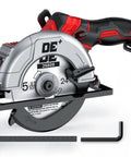 Six Inch Cordless Mini Circular Saw Equipped With Brushless Motor And 5900 Rpm Delivers Smooth Cuts And Cuts Straight Through Pine Lumber While Playing Nice With Existing Milwaukee Batteries, showing saw and blades.