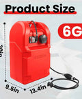 6 Gallon Portable Marine Fuel Tank With Leak Proof Seal Level Gauge And Hose, Built From HDPE For Boats, Product Dimensions