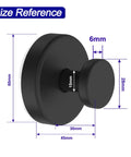 Vacuum Suction Cup Hooks For Shower And Bathroom Removable Towel Hooks, black, size reference 60mm diameter, 15mm depth, 2-pack