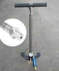 Hand pump with 50 Cm Aramid Wire And Stainless Steel Spring Dive Oxygen Tank Pump Extension Hose for high-pressure inflator.