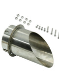 Diesel Hood Stack Ring And Tip Kit 6 Inch Miter Cut With Hardware For Truck And Tractor Sled Pulling, steel parts shown