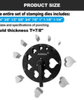Disc Cutter Set Of 9 Entangled Heart Punches for Jewelry Making, featuring SKH9 steel, mold thickness 7/8 inches, various punch sizes