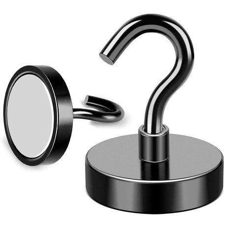 Heavy Duty Neodymium Magnetic Hooks With Tough As Nails Grip That Hangs All Your Gear Safely For Cruise Cabin Organization And Steel Bulkhead Mounting Without Drilling Black