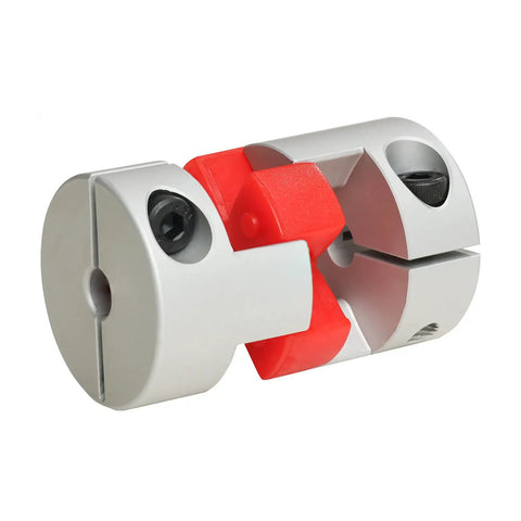 Flexible Shaft Coupling 20mm OD, 25mm Length, 6 To 8mm Bore, Aluminum Anodized Hub, High Precision H7 Tolerance, Servo Motor Coupler