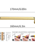 4 Pack 6.3 Inch Gold Vintage Brass Cabinet And Furniture Pull Handles dimensions and installation guide