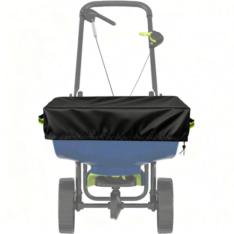 Built Tough Heavy Duty 600D Waterproof Broadcast Spreader Cover For 85-100 Lb Fertilizer Seed Salt Spreaders, front view