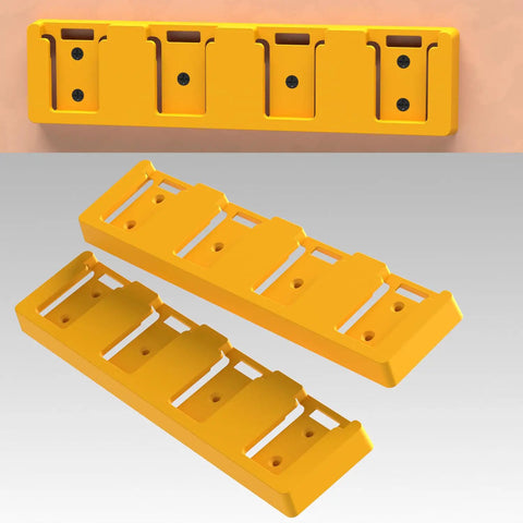 Battery Rack For 20V Battery Holder With 4 Slot Bulk Mount Wall Display Hook Organizer For 20V Tools Battery Not Included
