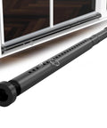 Adjustable Patio Door Security Bar For Sliding Glass Doors 17.5 To 50 Inch Heavy Duty Indoor Window Lock Bar Black Finish Supports Up To 400 Pounds Ideal For Home Apartments Bedrooms.
