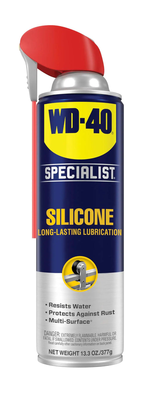 Silicone Dry Lubricant For Window Tracks And Moving Parts Clear Finish No Mess Keeps Dirt Off 13.3 Oz Can