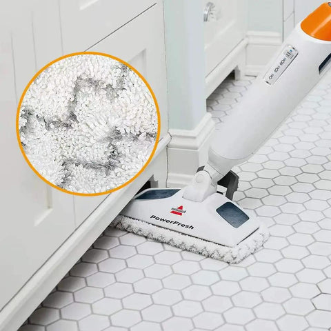 Washable Reusable Steam Mop Pads For PowerFresh Compatible With 1940 1440 1544 Series Including 19402 19404 6 Pack in use