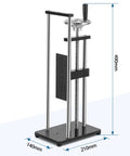 Beefy Manual Force Test Stand With 8.7 Inch Vertical Stroke And Clamp, Heavy Duty Steel Frame, 500N Load Capacity, Handwheel Operated, Portable Bench Mount For Material Testing, 1 Year Warranty And Lifetime Tech Support, 490mm high