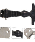 Two Pack Elastic Draw Latches With T-Handle Catch, Hood Hasp Replacement For Machines And Vehicles, side view details