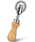 Ravioli Crimper Cutter Wheel For Home Kitchen Use 1.3 Inch Pastry Wheel Cutter With Fluted Edge And Wood Handle, Easy Press Seals Fresh Pasta