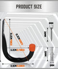 Heavy Duty Metal Wall Hooks 6 Pack For Garage Storage And Organization, J Hooks dimensions with wall mount hardware shown