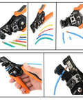 Durable Wire Stripper And Cutter Tool For 8 20 AWG Solid And 10 22 AWG Stranded Wire With Precision Stripping Holes Orange