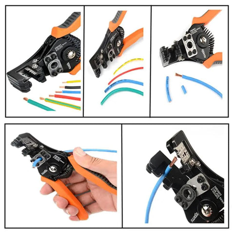 Durable Wire Stripper And Cutter Tool For 8 20 AWG Solid And 10 22 AWG Stranded Wire With Precision Stripping Holes Orange