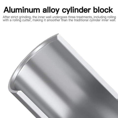 Cutaway view of aluminum alloy cylinder block with smooth inner wall treatment for Double Acting Aluminum Pneumatic Cylinder For Industrial Automation.