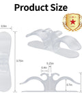 6 Pack Clear Cord Organizers For Appliances Stick On Cord Holders And Wrappers Built For Thick Cords 4mm And 10mm Wide Wire Management Winder, size chart with 0.9in x 3.75in clear silicone holder
